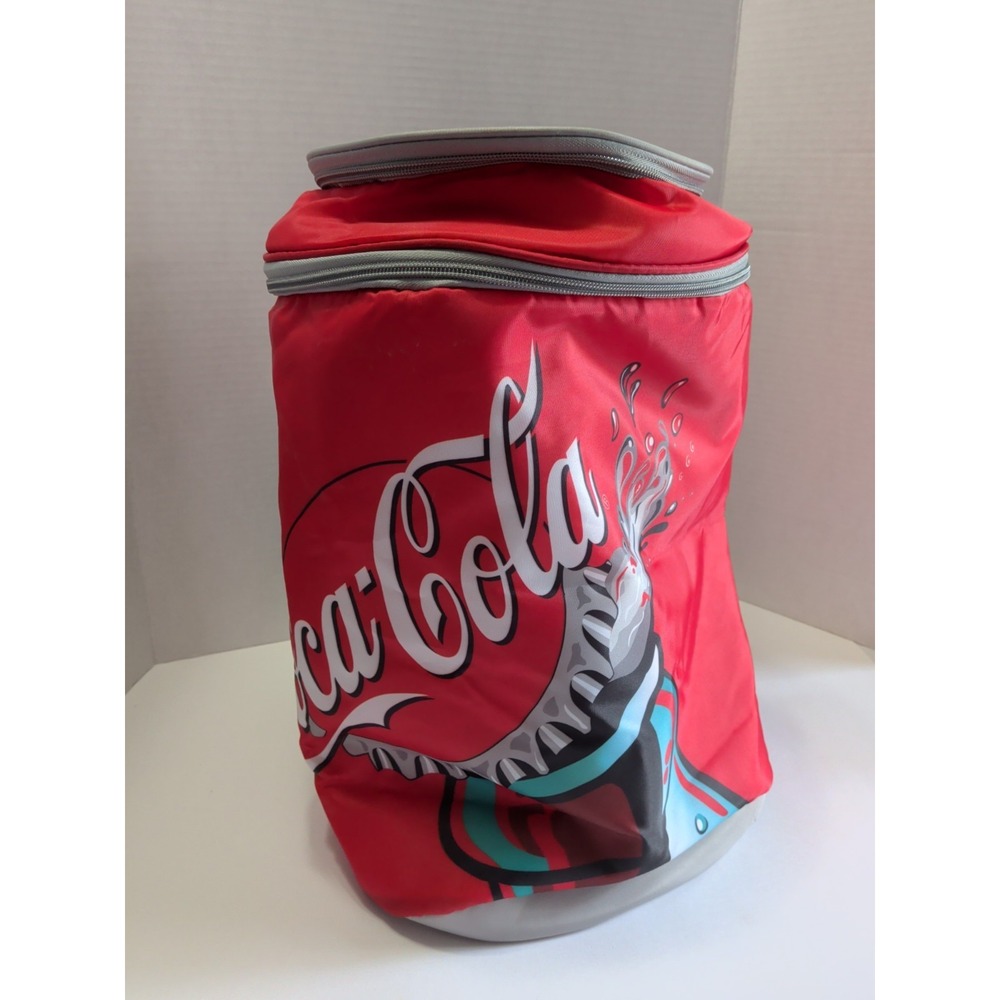 Coca-Cola canned shaped cooler backpack with speakers